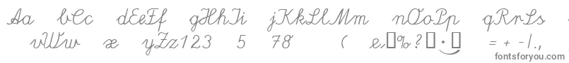 Lateinaus-Schriftart – Graue Schriften