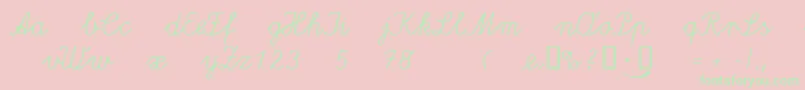 Lateinaus Font – Green Fonts on Pink Background