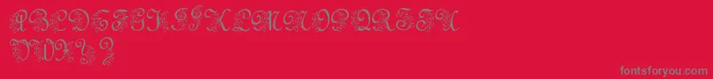 LmsLilyOfTheValley Font – Gray Fonts on Red Background