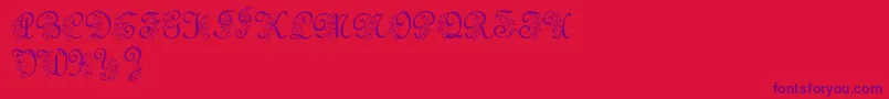 LmsLilyOfTheValley Font – Purple Fonts on Red Background