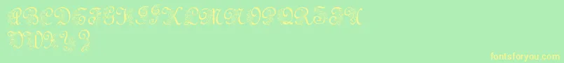 LmsLilyOfTheValley Font – Yellow Fonts on Green Background
