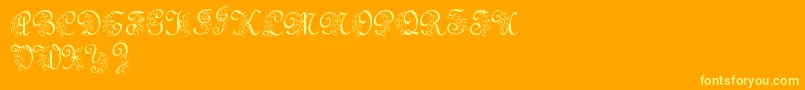 LmsLilyOfTheValley Font – Yellow Fonts on Orange Background