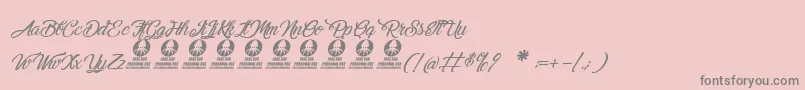 MelancholightItalic-Schriftart – Graue Schriften auf rosa Hintergrund