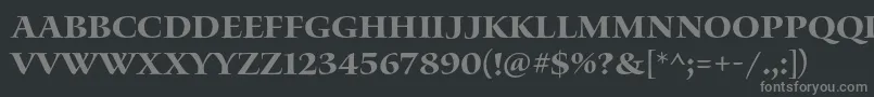 WaterstitlingproBd Font – Gray Fonts on Black Background