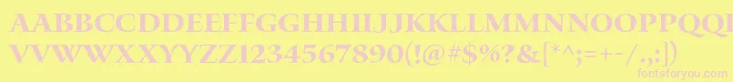 WaterstitlingproBd Font – Pink Fonts on Yellow Background