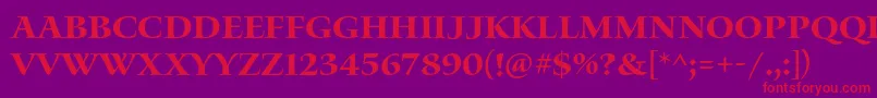 WaterstitlingproBd Font – Red Fonts on Purple Background