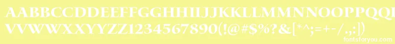 WaterstitlingproBd Font – White Fonts on Yellow Background