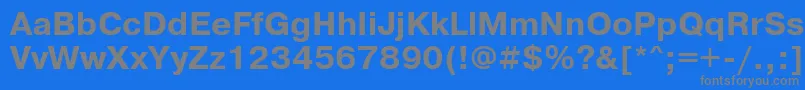 Prg75Ac Font – Gray Fonts on Blue Background