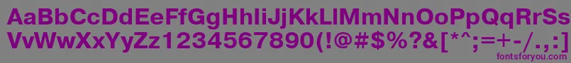 Prg75Ac Font – Purple Fonts on Gray Background