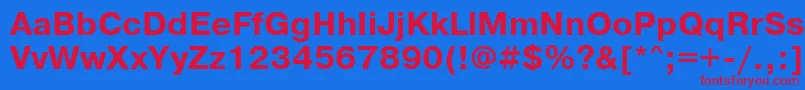 Prg75Ac Font – Red Fonts on Blue Background