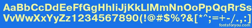 fuente Prg75Ac – Fuentes Amarillas Sobre Fondo Azul