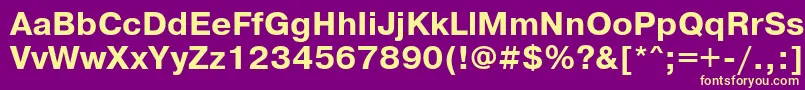 Prg75Ac Font – Yellow Fonts on Purple Background