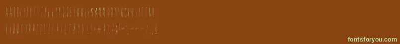 Discoverearth Font – Green Fonts on Brown Background