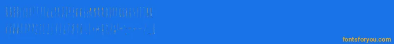 Discoverearth-Schriftart – Orangefarbene Schriften auf blauem Hintergrund