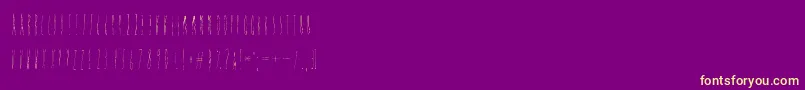 Discoverearth Font – Yellow Fonts on Purple Background