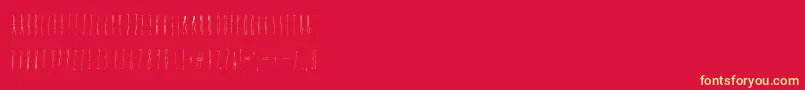 Discoverearth Font – Yellow Fonts on Red Background