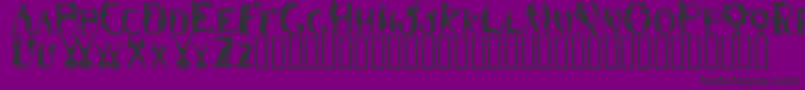 Fathomscapsssk Font – Black Fonts on Purple Background