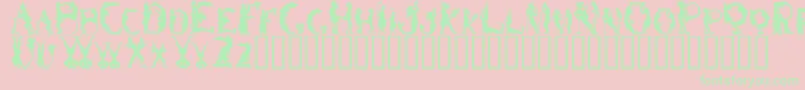 Fathomscapsssk Font – Green Fonts on Pink Background