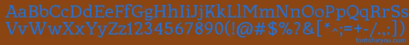 Więcej informacji o czcionce Allejo Czcionka Allejo – niebieskie czcionki na brązowym tle