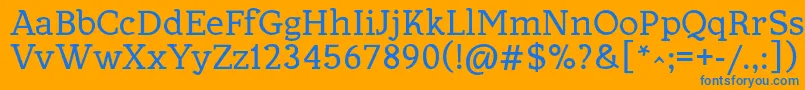 Allejo Font – Blue Fonts on Orange Background