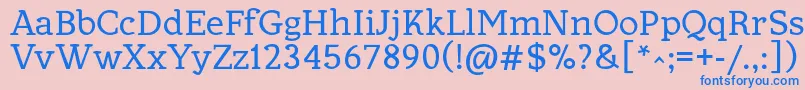Allejo Font – Blue Fonts on Pink Background