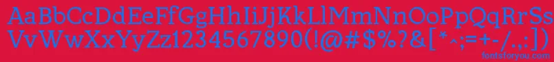 Allejo Font – Blue Fonts on Red Background