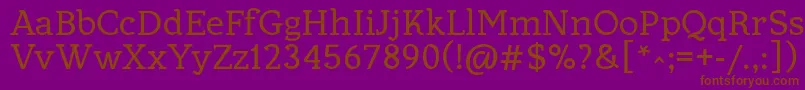 Allejo Font – Brown Fonts on Purple Background