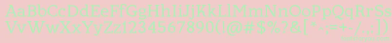 Allejo Font – Green Fonts on Pink Background