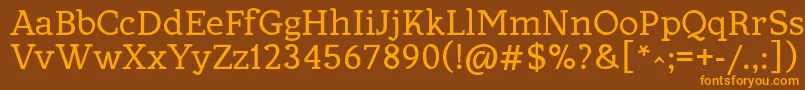 Allejo Font – Orange Fonts on Brown Background