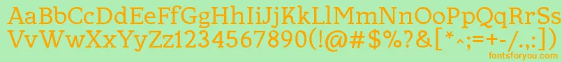 Allejo Font – Orange Fonts on Green Background