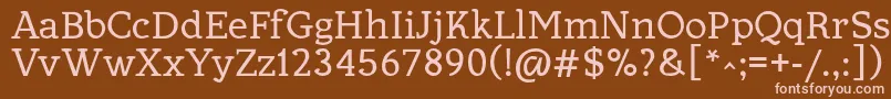 Allejo Font – Pink Fonts on Brown Background
