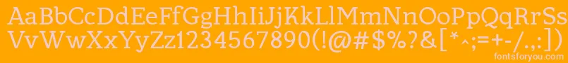 Allejo Font – Pink Fonts on Orange Background