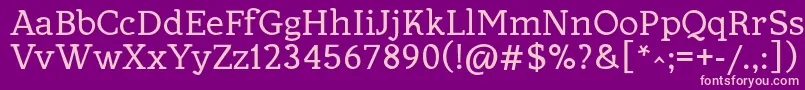 Allejo Font – Pink Fonts on Purple Background