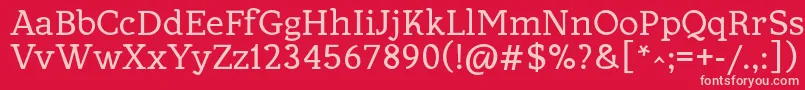 Allejo Font – Pink Fonts on Red Background