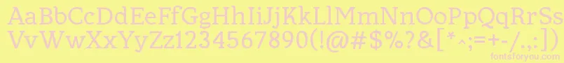 Allejo Font – Pink Fonts on Yellow Background