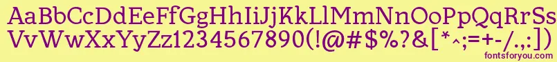 Allejo Font – Purple Fonts on Yellow Background