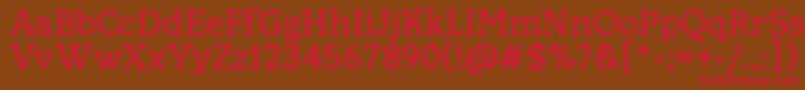Allejo Font – Red Fonts on Brown Background