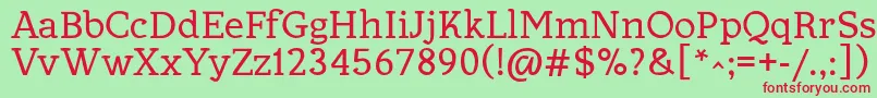 Allejo Font – Red Fonts on Green Background