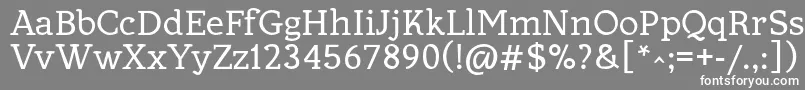 フォントAllejo – 灰色の背景に白い文字