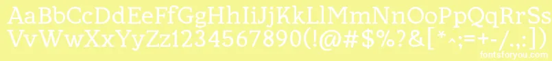 Allejo Font – White Fonts on Yellow Background