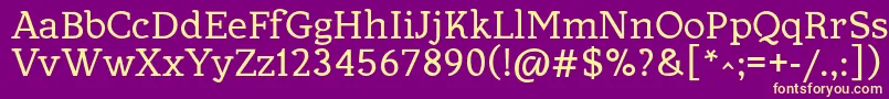 Allejo Font – Yellow Fonts on Purple Background