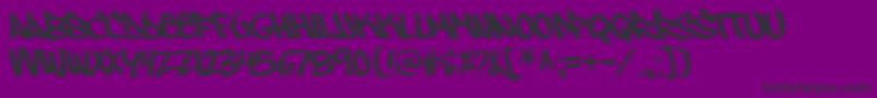 OwnedRegular-Schriftart – Schwarze Schriften auf violettem Hintergrund