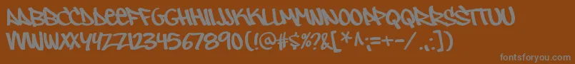 Więcej informacji o czcionce OwnedRegular Czcionka OwnedRegular – szare czcionki na brązowym tle