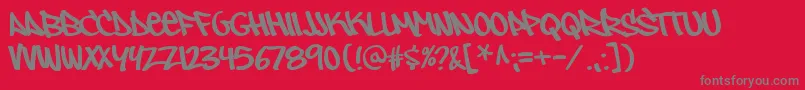 OwnedRegular Font – Gray Fonts on Red Background