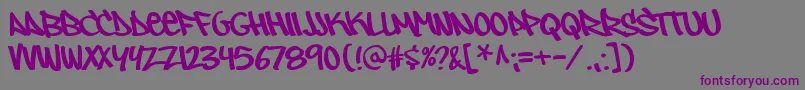 Шрифт OwnedRegular – фиолетовые шрифты на сером фоне
