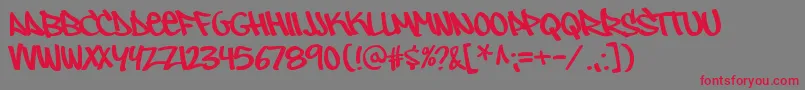 OwnedRegular Font – Red Fonts on Gray Background