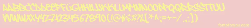 OwnedRegular Font – Yellow Fonts on Pink Background