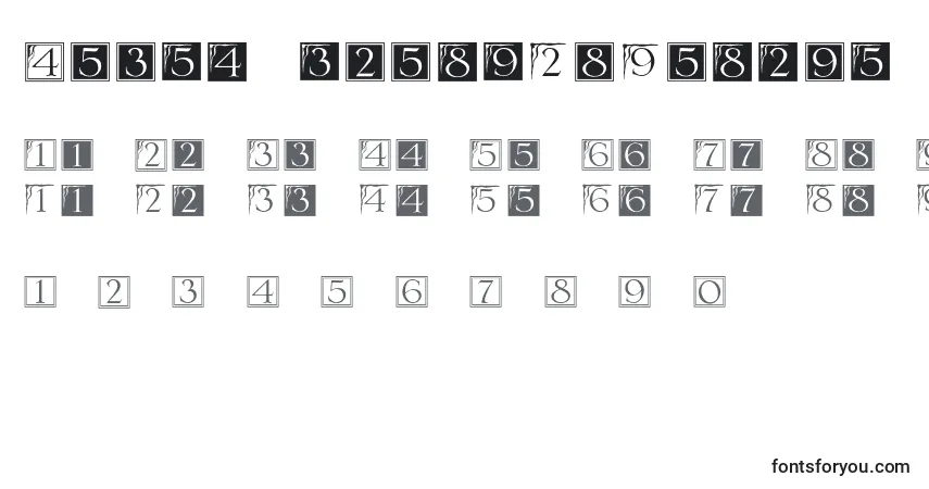 Czcionka DeconumbersLhSerlio – alfabet, cyfry, specjalne znaki