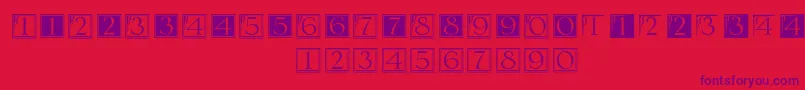 DeconumbersLhSerlio Font – Purple Fonts on Red Background