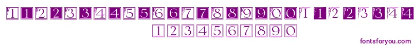 Шрифт DeconumbersLhSerlio – фиолетовые шрифты на белом фоне